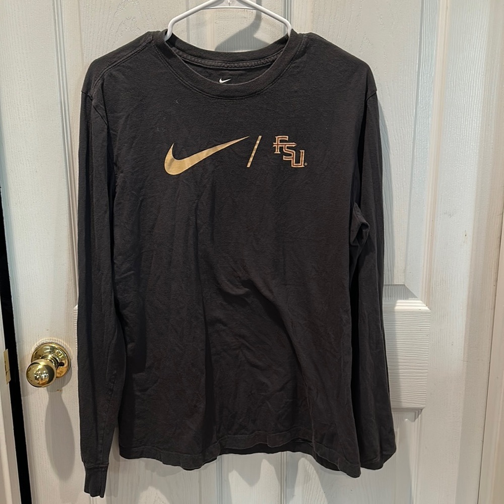 Nike FSU long sleeve tee Size M-EUC primarily grey